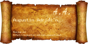 Augustin Adrián névjegykártya